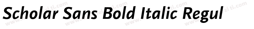 Scholar Sans Bold Italic Regular字体转换